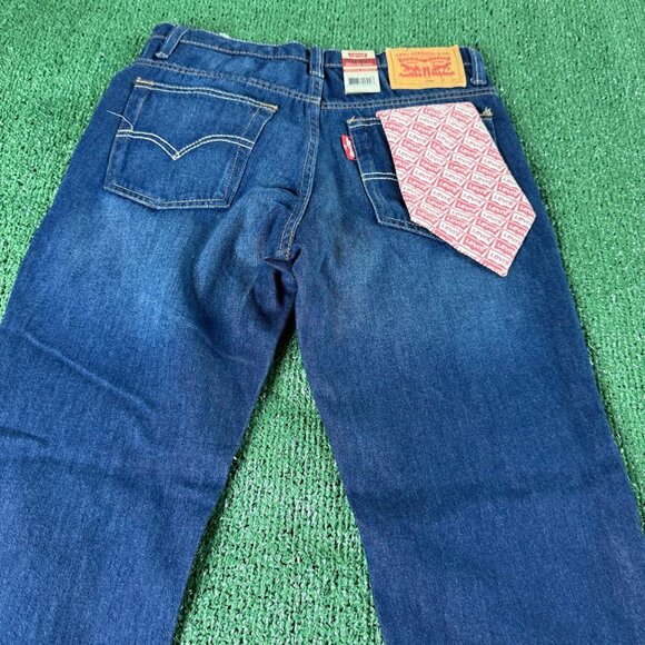 Levi’s 502 Vertical Stretch Regular Taper Midrise Rare Blue Jeans Size 27x27 NEW - Picture 14 of 15